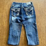 GRACE IN LA Jeans Bootcut Med Wash Bling Flap Pocket Embellished Distressed 28 Photo 1