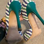Miu Miu Authentic  striped D’Orsay heel pumps leather Photo 4