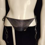 NWT Tavik Moderate Coverage Black Side Tie Gray Dot Bikini Bottoms (M) Size M Photo 2
