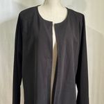 Zenobia  Black Lace Up Back Open Front Blazer Jacket Women's Plus Size 3XL Photo 2