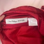 Red French Chemise Slip Dress with Embroidered Detail Size 38 Photo 3