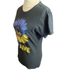 Port Authority Ukraine  Women’s Black Short Sleeve 100% Cotton Graphic T-Shirt Si Photo 3