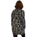 Tucker Black White Diamond Stripe Mini Sweater Dress Womens Small Photo 6