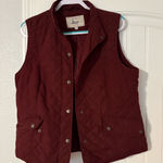 G.H. Bass & Co. Maroon Quilted Vest Red Size L Photo 0