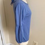 Loft  Blue Tie Back Knit Sweater Size Small Photo 6