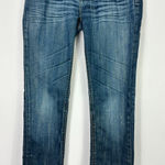 Vigoss Jeans 7 Blue Skinny Mid Rise Whiskered Y2K Vintage Stretch Indie Boho Photo 0