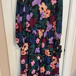 Clover and Sloane Midi Dress Floral Long Sleeve Multiple Size 16 Photo 0