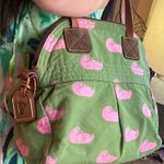 Dooney & Bourke RARE🔥Authentic Leather/cotton Duck print Satchel/Shoulder bag Photo 6