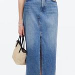 Madewell NWOT The Rilee Denim Midi Skirt 30 Photo 0