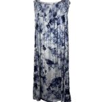 Soma Wknd Smocked Maxi Dress Jersey Knit Tie Dye Strapless Smocked Blue … Size L Photo 1