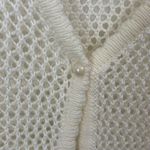 Vintage 90’s Bon Worth Crochet Cardigan Medium coastal‎ festival White Photo 2