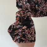 Free People  Santiago Top Floral Cropped puff long sleeve buttons smocked ruched Photo 8