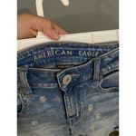 American Eagle  High Rise Shorties Flower Embroidered Shorts Size 4 Photo 2