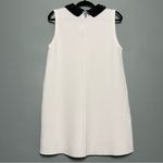 ZARA NWT  Beaded Bib Collar Knit Mini Dress White Black Women’s Size M Photo 1