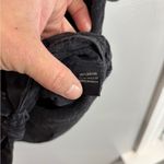 Sim & Sam  Black button down tie front cropped shirt medium casual Beachy Photo 10