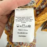 Weekend Suzanne Betro Boho Tunic Top Size L Elbow Flounce Notch Neck Casual NWT Yellow Size L Photo 8