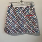 Adidas  Golf White Diagonally Striped Golf Skort Size 4 Photo 5