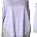 Apt. 9  Womens Sweater Relaxed Fit Colorblock Pullover Lavender Gray Large Photo 0