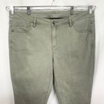 Lane Bryant Plus Size 18W Jeans Green Super Stretch Mid Rise Ankle Raw Hem 741 Photo 4