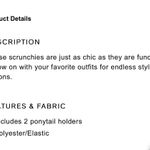 EXPRESS  Set of 2 sweater ponytail holder, scrunches Photo 4