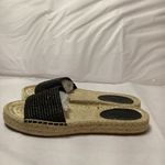 J.Crew  women’s Black Woven Espadrille Slides size 10 Photo 4