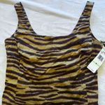 Jones New York NWT 2 PC Tiger Print Trendy Wild Bold Cropped Pants & Top Set Sz8 Photo 6