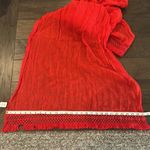 J.Crew NWT Linen Cotton Red Scarf approx 27”x 70” Photo 3