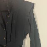 Trendyol Women's Black Long Sleeves Front Buttons Belted Jumpsuit sz. 36/XS Photo 4