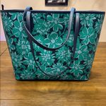 Kate Spade Gorgeous like new green and navy floral Dana tote Photo 1
