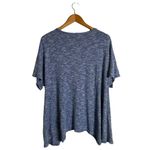 Juicy Couture Juicy‎ Couture Heathered Blue Soft Knit Short Sleeve Top Size L Casual Cut Out Photo 5