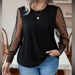 SheIn Celure Plus Size Solid Color Patchwork Crew Neck Long Sleeve Casual Top 16(2XL) Photo 0