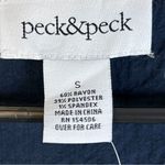 Peck & Peck  SZ. Small Navy Blue Crewneck 3/4 Sleeve w/a Crossover wrap S… Photo 5