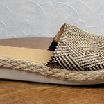 Tommy Bahama Womens Trevor Espadrille Sandals 9 Leather Woven Straw Flat Slides Photo 2