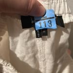 Nicole Miller White Linen Wide Leg Pants Elastic Waist size Medium Photo 5