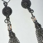 Silver Tone Boho Fringe Chain Tassel Shoulder Duster Earrings Photo 3