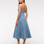 Abercrombie & Fitch Abercrombie strapless denim midi dress Photo 1