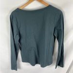 Melrose and Market NWT  Grey V Neck Long Sleeve Tshirt L Photo 2