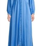 Free People  Midi Dress Satin V-Neck Open Cross Back Size 2 New w/Tag Photo 9