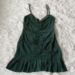 Urban Outfitters Green Uo Mar Polka Dot Cinched Mini cami Dress size Medium Photo 1