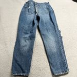 PacSun  Medium Wash Ultra High Rise Busted Knee Distressed Slim Straight Jeans 28 Photo 5