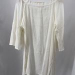 Anouska Love Shack Tunic Dress Ivory Textured 100% Cotton One Size 22" p2p White Photo 3
