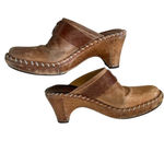 Frye  women’s Charlotte distressed leather harness ring wedge clogs Sz. 9M Brasil Photo 1