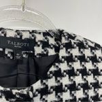 Talbots  Houndstooth Blazer Tweed Black White‎ Size 6 Petite Photo 4