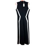 Spanx NWT AirEssentials Stripe Jumpsuit Black White Striped Wide Leg Size Medium Photo 1