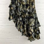 Free People  Tiered Ruffle Dark Floral Tank Top Size M Photo 5