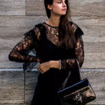 ZARA ✨  black lace dress with frills✨ Photo 0