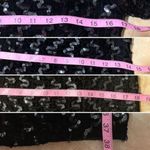 Vintage Zum Zum Black Dress Size Small Velvet Sequin Metallic Short Sleeves Photo 7