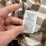 Democracy  Long Sleeve Brown & White Plaid Button Down Size 2X Photo 5