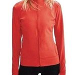 Lole Essential Up Jacket Full Zip Long Sleeve Mock Neck Zipper Pocket Red XS Photo 1