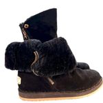 R.J.'s Fuzzies Black Suede Trixie Boots Size Women's 7 Photo 2